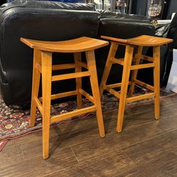 Nice Modern Stool Chairs - Set Of Two - Extra Tall - 27” X 18” X 12.5”