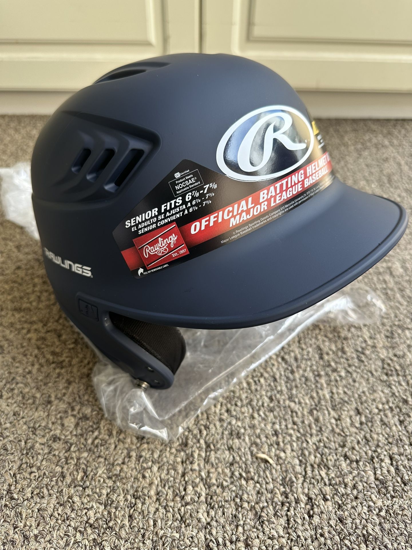 NEW-Rawlings Baseball Helmet -Navy R16
