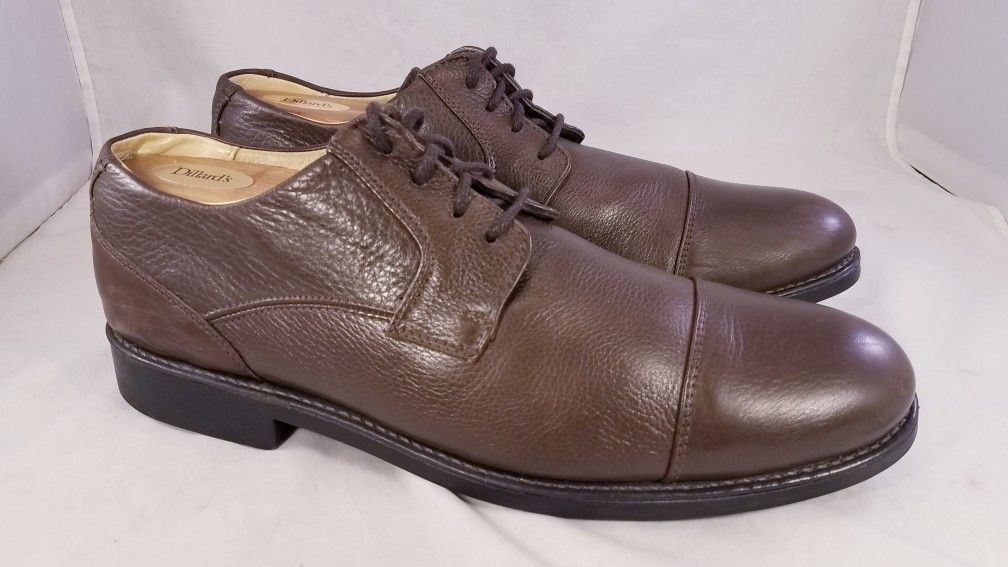 Belvedere Duke Brown Leather Cap Toe Oxfords s-l400.jpg main image 4