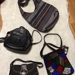 1 Backpack 1purse 2crossbody All 4 For $30 Excellent Condition 