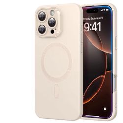 iPhone16 Pro Smooth & Slim Silicone Phone Case with MagSafe, Supports Magnetic Charging