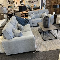 Grey Sofa And Love Seat