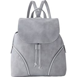 NIP ULTA BEAUTY Grey Faux Suede Leather Backpack