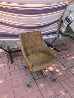 Wicker Brown Desk Chair