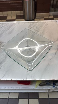 Glass Dessert Platter Set Of 4 