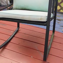 Whicker outdoor rocker chairs with cushions