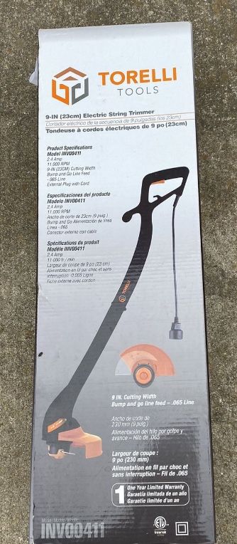 Brand New Torelli Tools Electric Weed Trimmer