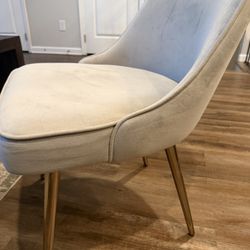 West Elm Velvet Chrome Dining Chairs Set Of 4