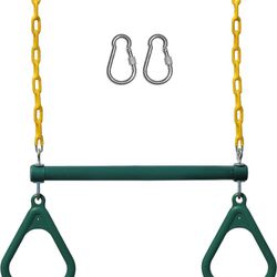 Jungle Gym Kingdom Swing Sets for Backyard, Monkey Bars &
Swingset Accessories - Set Includes 18" Trapeze Swing Bar & 48"
Heavy Duty Chain with Lockin