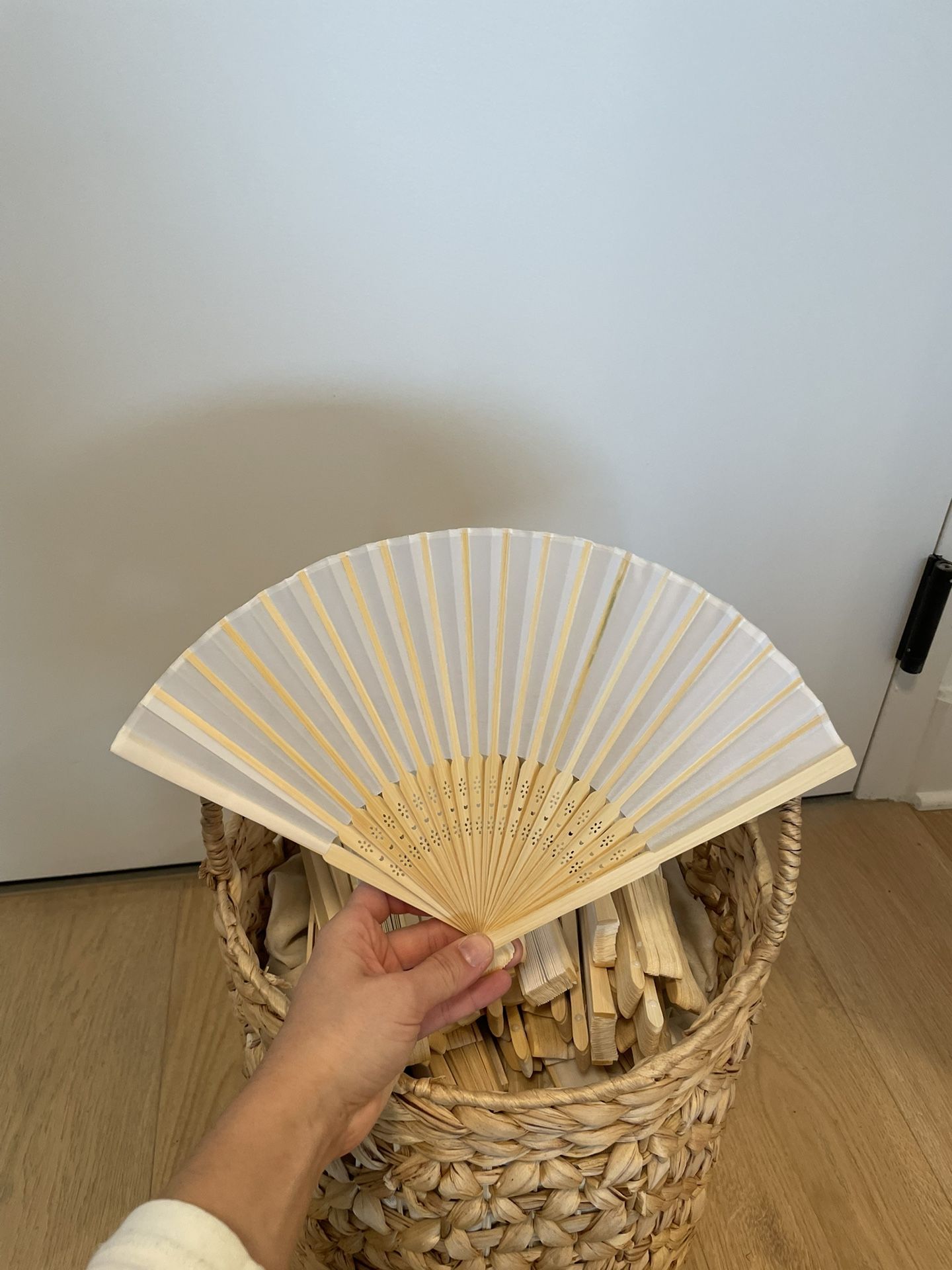 White Handheld Fans - 48