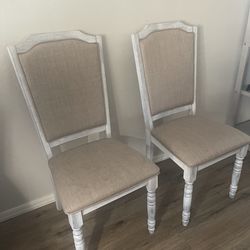 2 grey chairs