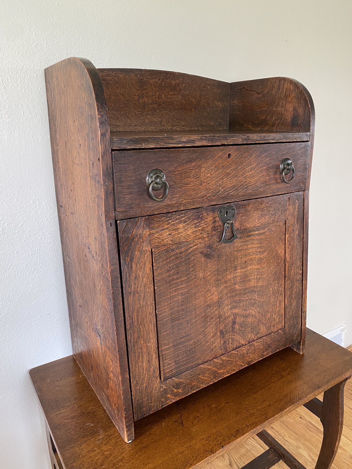Antique Secretary Cabinet with Drop Down Desk
