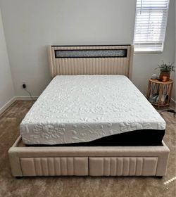 Full-Size Storage Bed Frame — In Stock