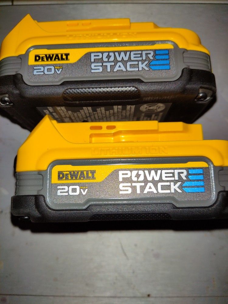 2 New DeWalt Power stack Batteries