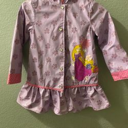 DISNEY TANGLED RAPUNZEL RAIN JACKET PRINCESS RAIN COAT