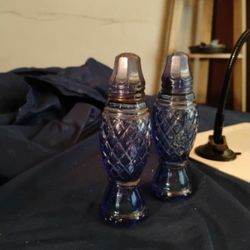 Two Crystal Point Salt Shakers By Avon