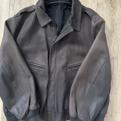 Men’s 3XL Brown Leather Jacket