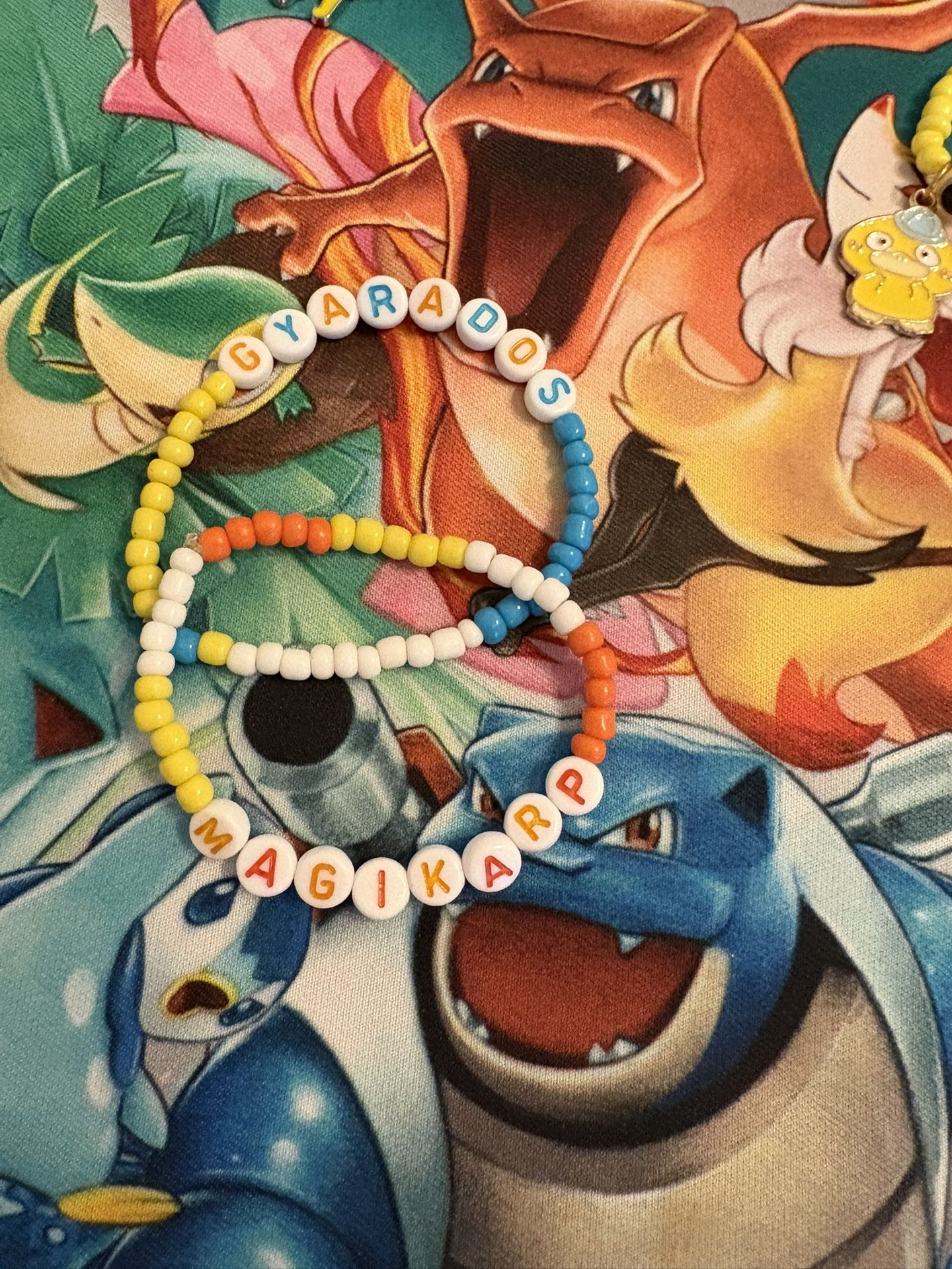 Pokémon Magikarp and Gyarados Beaded Handmade Boho Seed Name Bracelets
