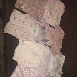 Fleece And Cotton Footed Onesies 6/9 Mo