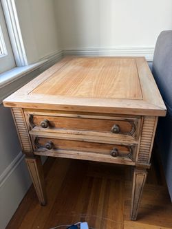 Wood side table