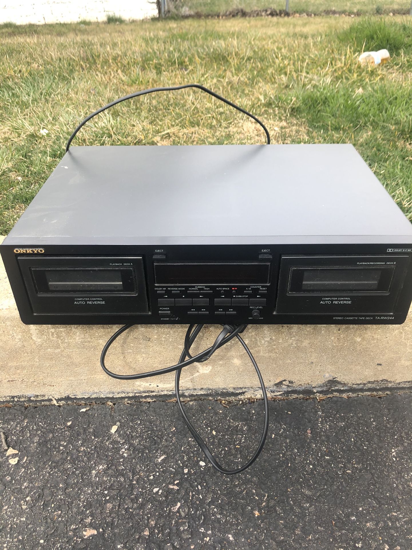 Onkyo Dual Cassette Deck Powers Up As Is Foxchase