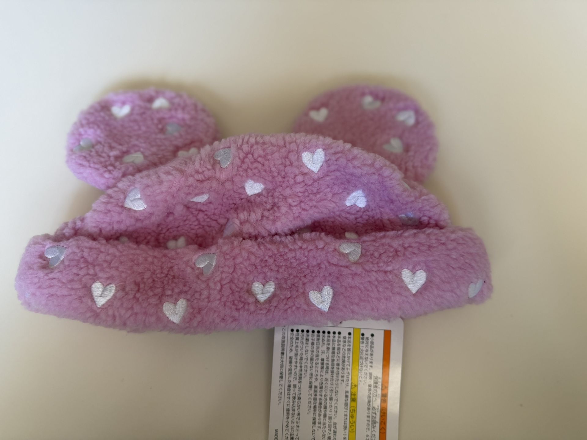 Japan Tokyo Disney Resort Mickey Mouse Cap Pink Heart Ears Hat