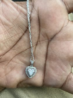 Tennis Bracelet & Real Diamond Heart necklace