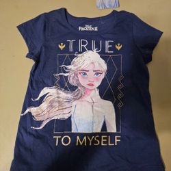 Disney World Frozen Elsa Anna Girls Toddler Short Sleeve Tee Shirt Top 