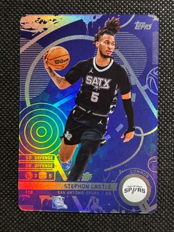 Stephon Castle 2025 Topps Match Attax Common Blue #118 Spurs