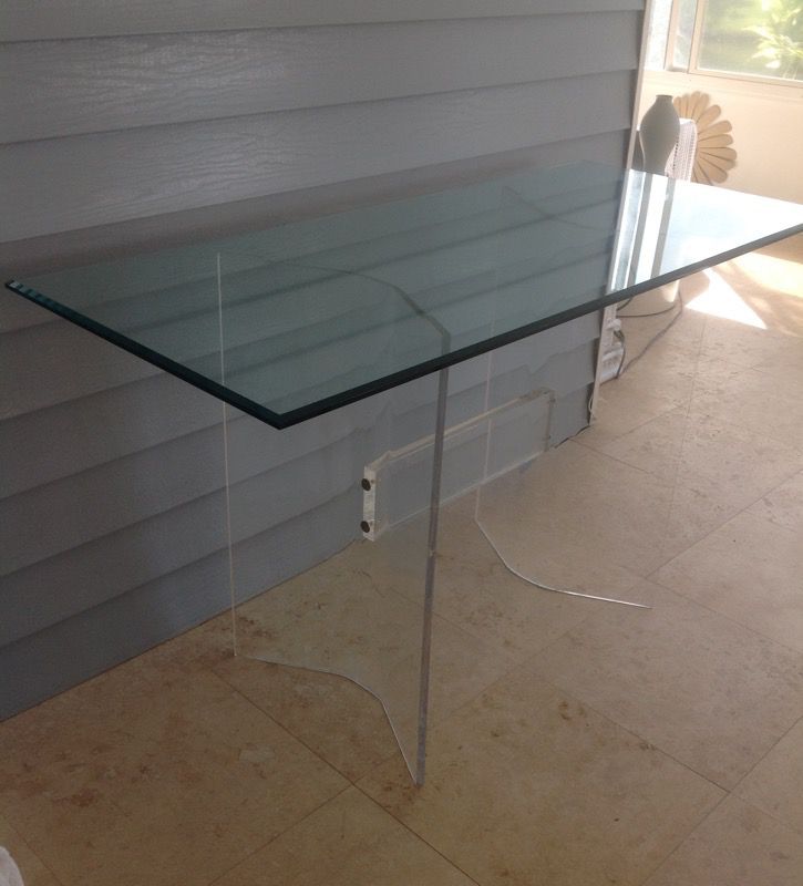 Gorgeous Midcentury Lucite Console Table
