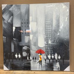 Rainy City Abstract Painting