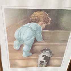 vintage reproduction- framed print 
