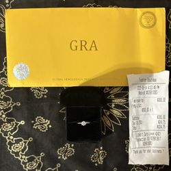 GRA certified Moissanite Ring 0.5ct