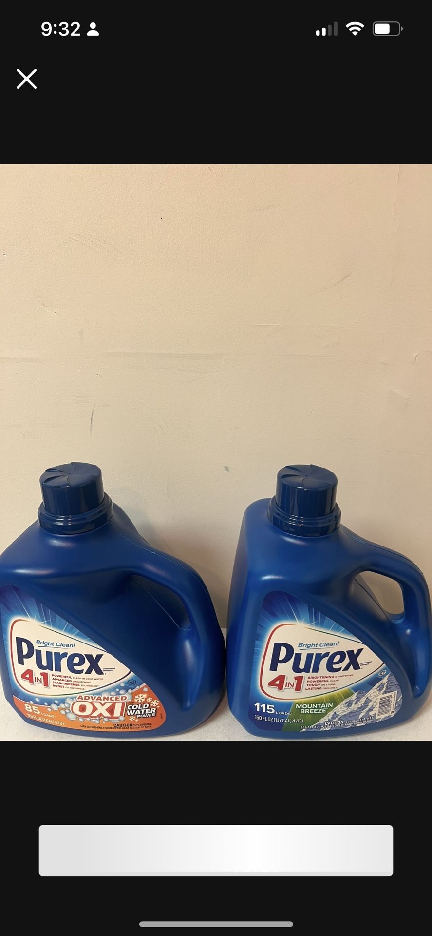 Purex Laundry Detergent Large Bottles 2/$15