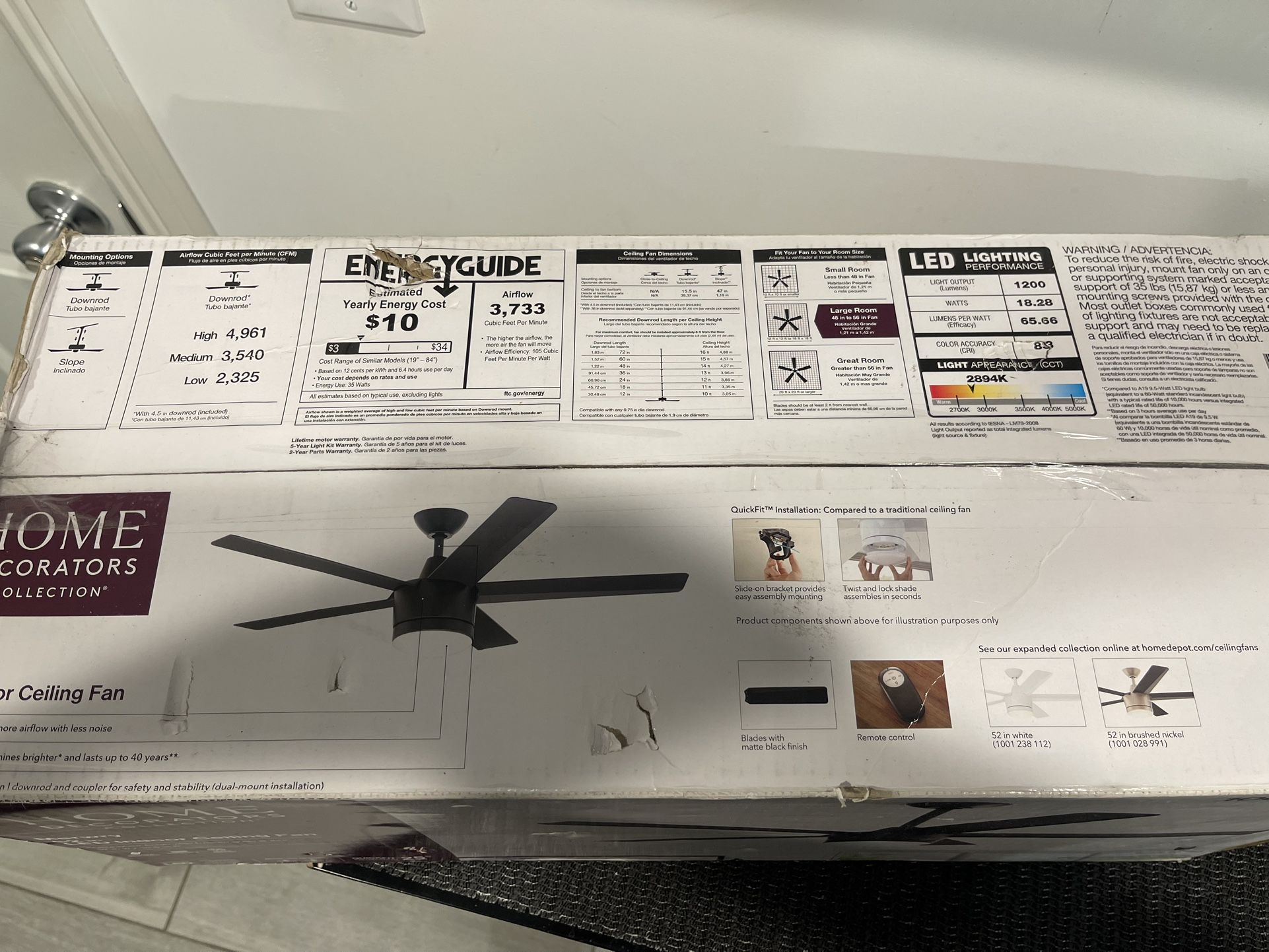 Home Decorations LED Indoor Ceiling Fan