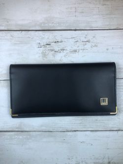 Dunhill Long Bifold Wallet with Logo Plate New