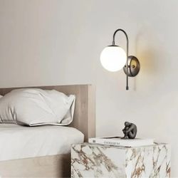 Black Brass Wall Lamp $60