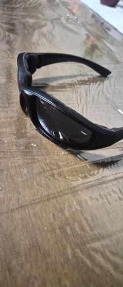 Black Wraparound Sport Sunglasses