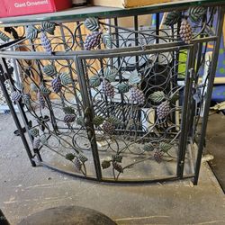 Metal Wine Rack With Glass Top