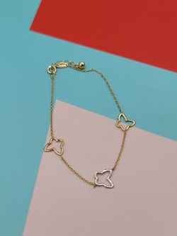 14k Butterfly Adjustable Bracelet 
