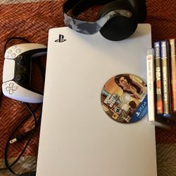 Playstation 5 Console w/ controller and Pulse 3D Headset