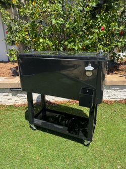 80QT Rolling Cooler Cart – Black – Great Condition