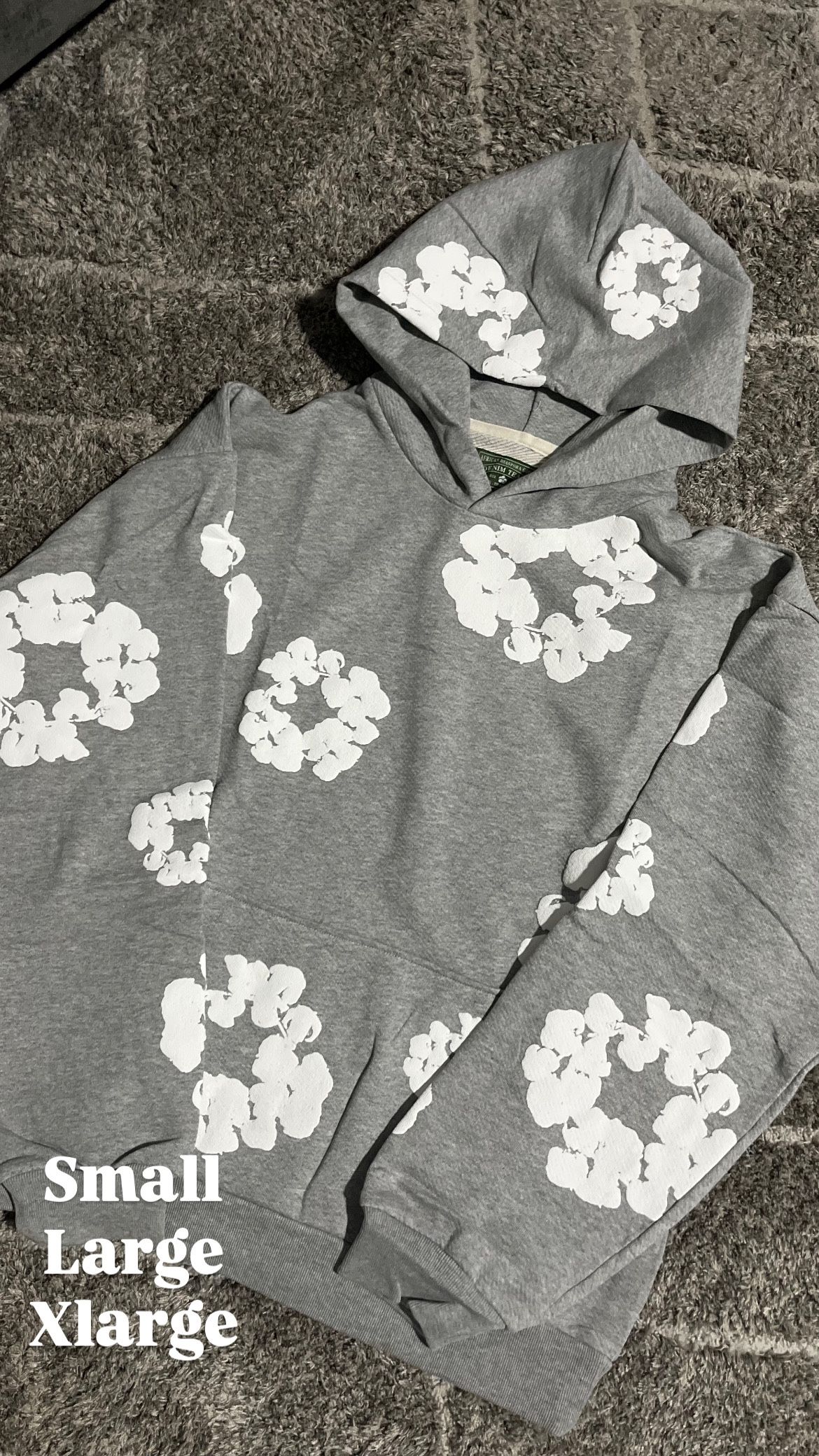 Small Medium Large Denim Tears Hoodie