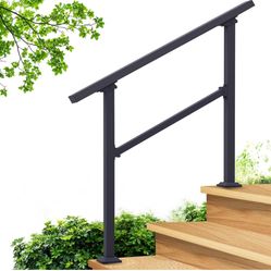 Fence & Rail Hand Rails for Outdoor Steps, 3 Step Handrail & Indoor Stair Railing Kit, Railings for Outdoor Steps and Hand Rails for Seniors for Porch