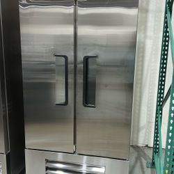 39 1/2" Reach-In Refrigerator – Polarman PLM-35RS Stainless Steel, Solid Double Doors