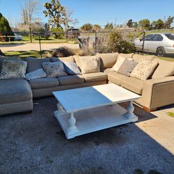 Sectional couch  with coffee  table