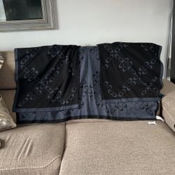 Beautiful Black & Blue Coach Shawl New With Tags