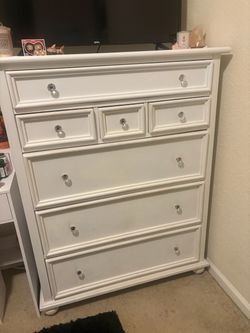 White painted dresser