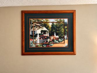 Framed Garden Cottage Print