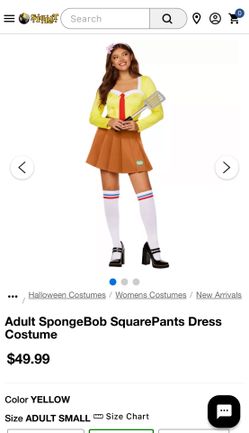 Adult SpongeBob SquarePants Dress Costume Size M